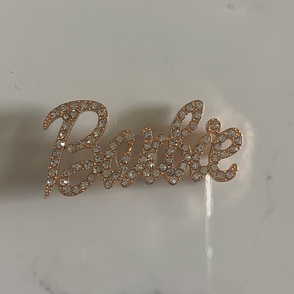 Gold barbie crocs charms
